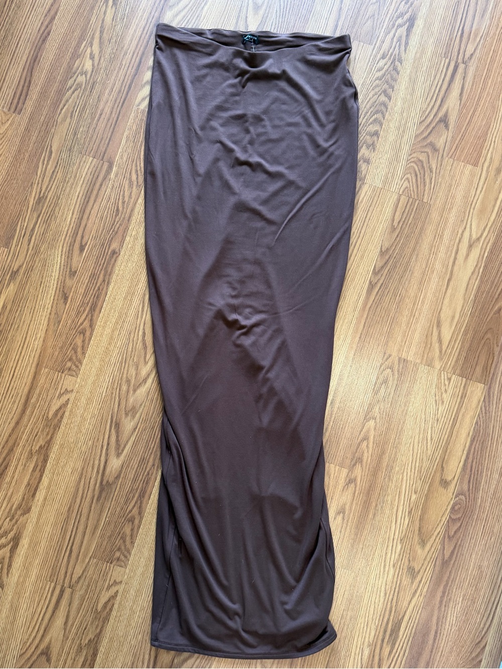 Naked Wardrobe Chocolate Brown Bodycon Maxi Pencil Skirt XL